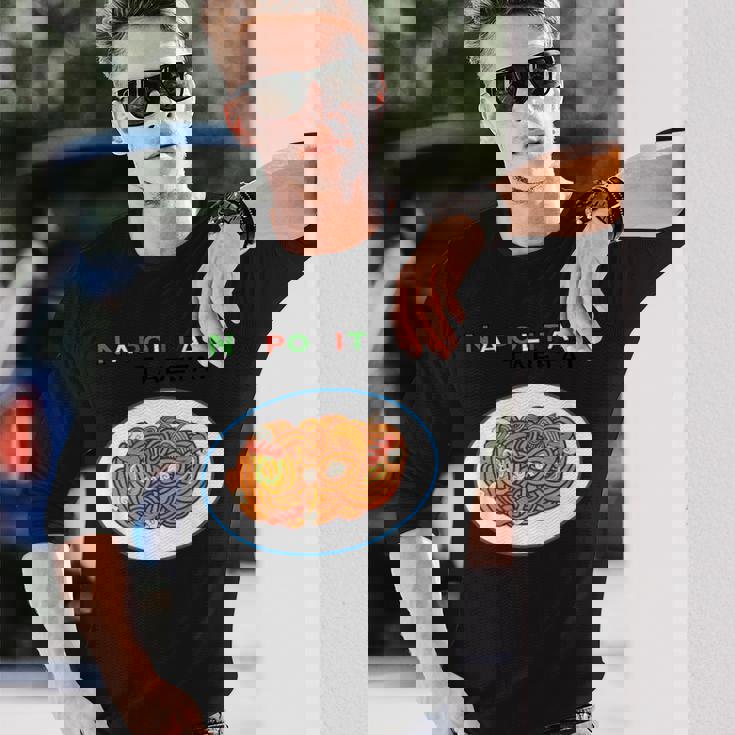 洋食屋さん ナポリタン スパゲッティ パスタ ナポリタン食べたい オリジナルデザイン イラスト おもしろ 長袖Tシャツ 彼への贈り物