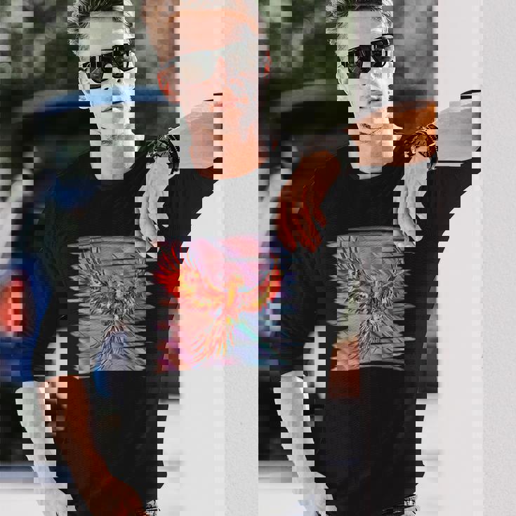 灰からのフェニックス 不死鳥 フェニックス 鳳凰 神話上の生き物 火 バード 長袖Tシャツ 彼への贈り物