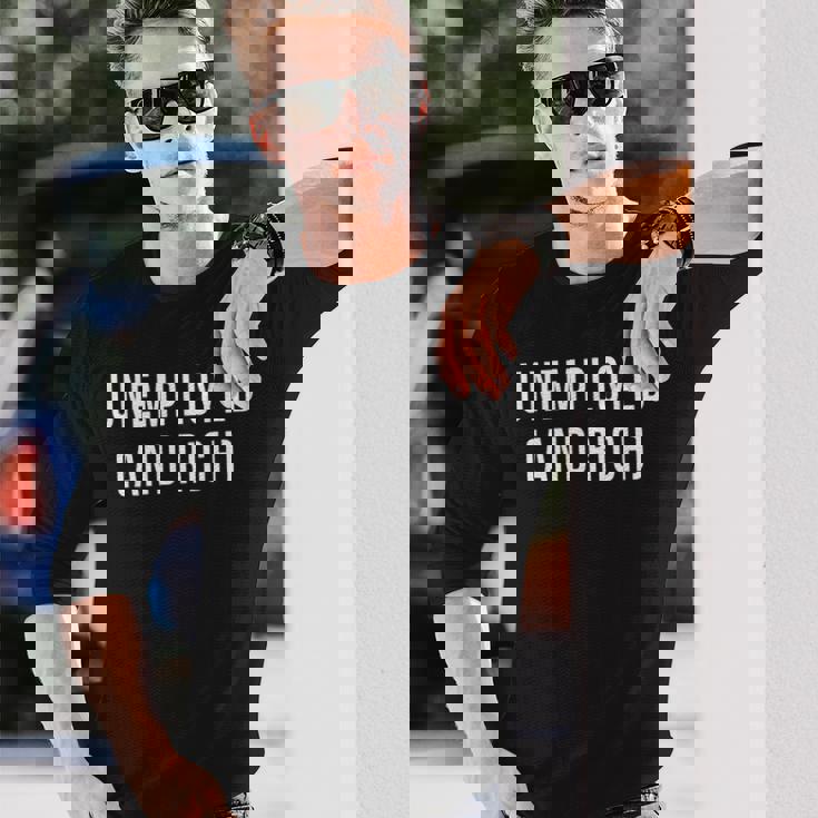 無職 そして豊か 求職者 福祉 面白い かわいい ギャグ 長袖Tシャツ 彼への贈り物