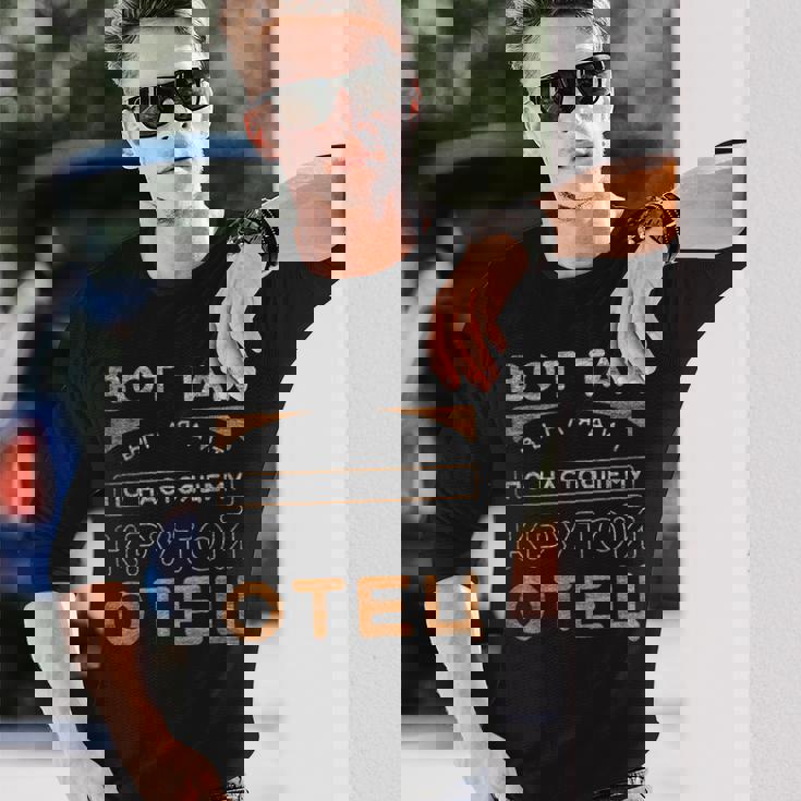 父の日、ヴィンテージ感のあるロシア語のパパの言葉 長袖Tシャツ 彼への贈り物