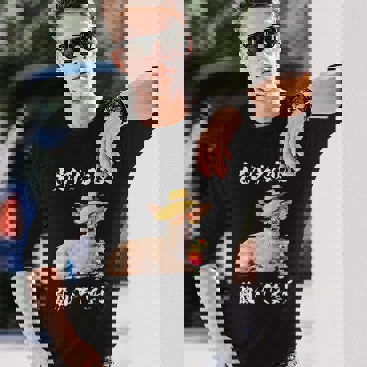 犬のために働いてます チワワデザイン イヌ わんこ 犬好き グッズ おもしろ 面白い 服 ネタ わんこ 長袖Tシャツ 彼への贈り物