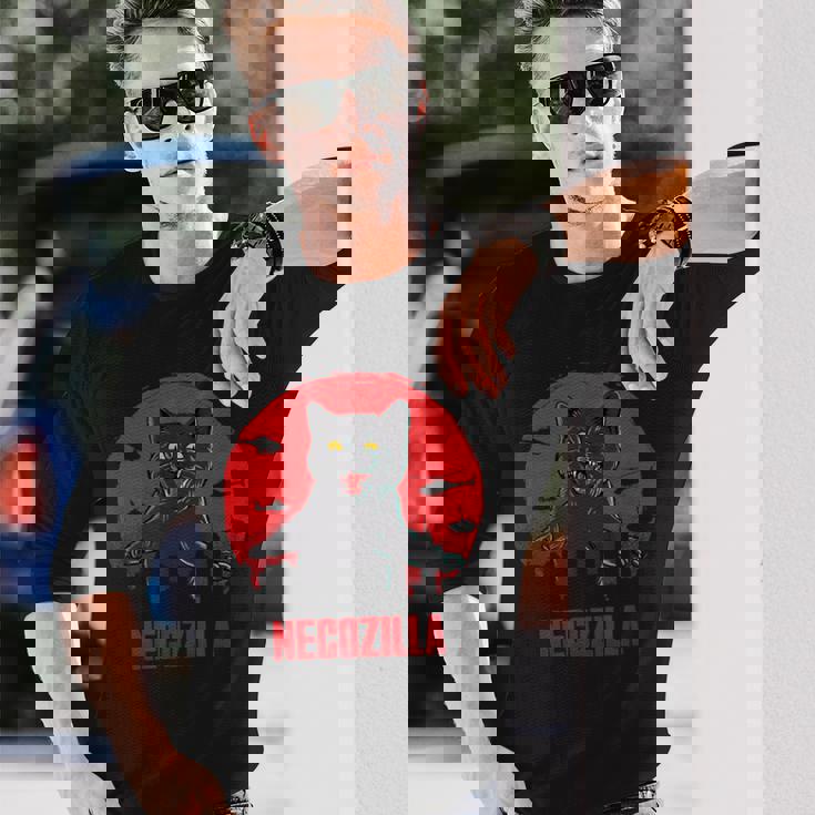 猫 おもしろ ねこ ジョーク 面白い 映画 パロディ 長袖Tシャツ 彼への贈り物