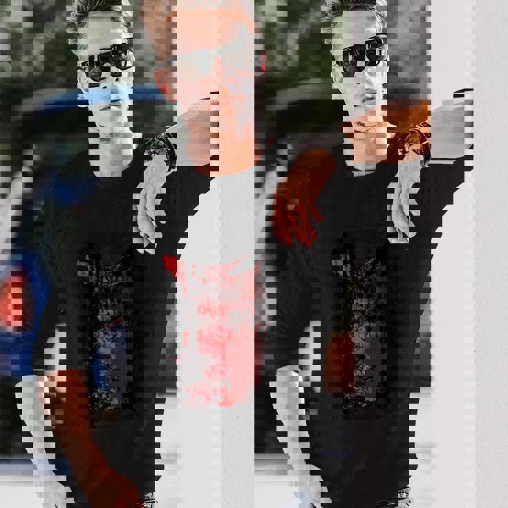 猫 ロックンロール パンク Rock モード系 ブランド おしゃれ かっこいい かわいい 大きいサイズ プリント Cat 長袖Tシャツ 彼への贈り物