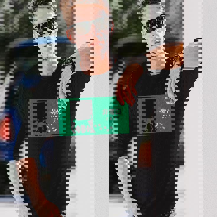 猫 非常口 個性的 面白い ネタ ギャグ ボケ 笑える 長袖Tシャツ 彼への贈り物