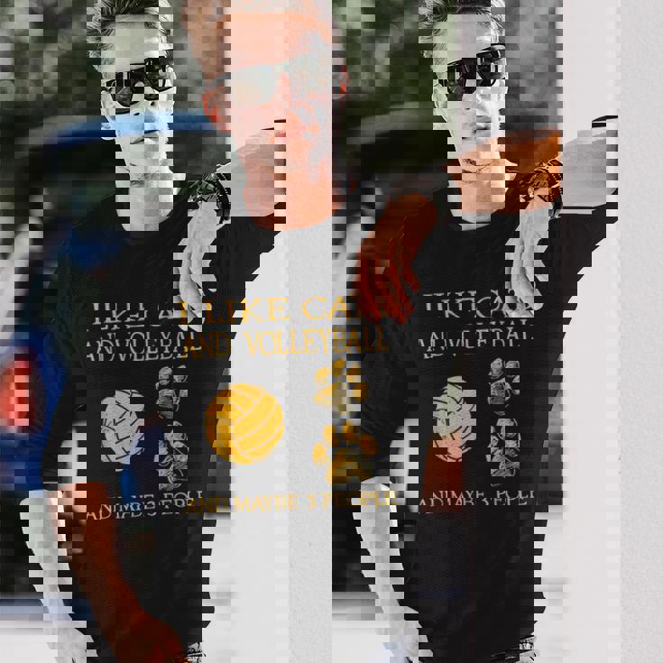 猫やバレーボールが好きで、3人もいるかもしれません。 長袖Tシャツ 彼への贈り物