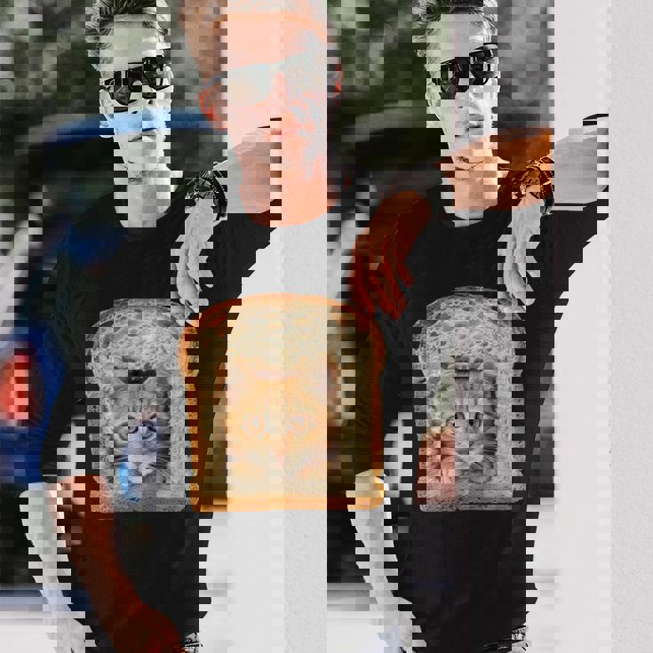 猫好きのペットのための面白い猫のグラフィックtシャツ Mewow 長袖Tシャツ 彼への贈り物