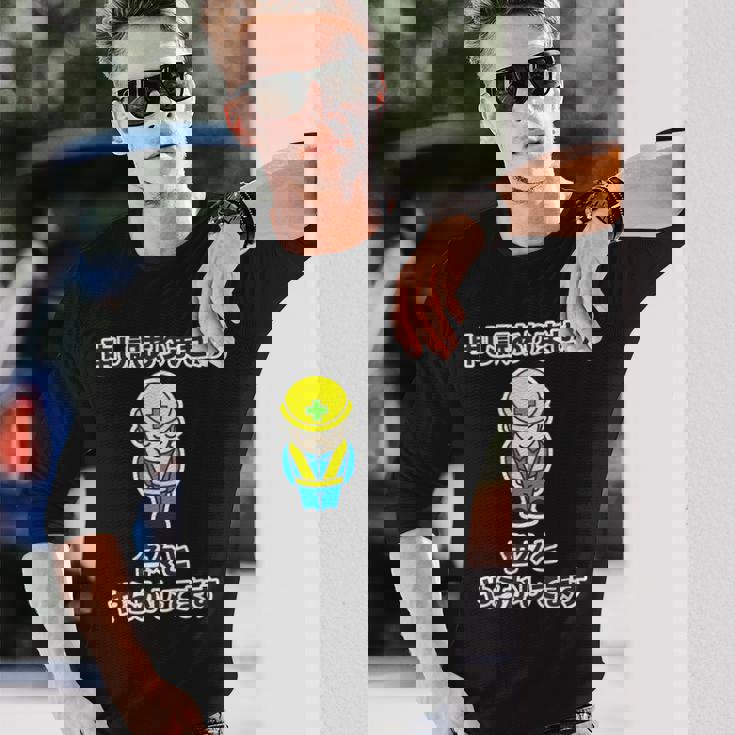 申し訳ありません 色々と やらかしてます《工事看板風》パロディ【変なデザイン屋さん】面白い 言葉 主張 デザイン 長袖Tシャツ 彼への贈り物