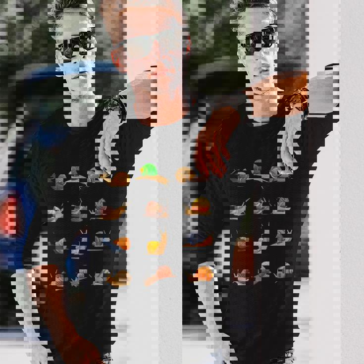 おもしろ 異なったカタツムリギフト キッズ メンズ レディース クールな貝殻 長袖Tシャツ 彼への贈り物