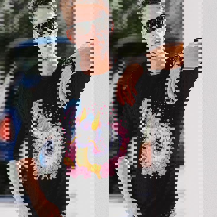 白 アニメ ドラゴン 美的 カワイイ 長袖Tシャツ 彼への贈り物