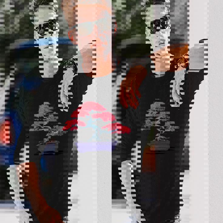 盆栽 木 長袖Tシャツ 彼への贈り物