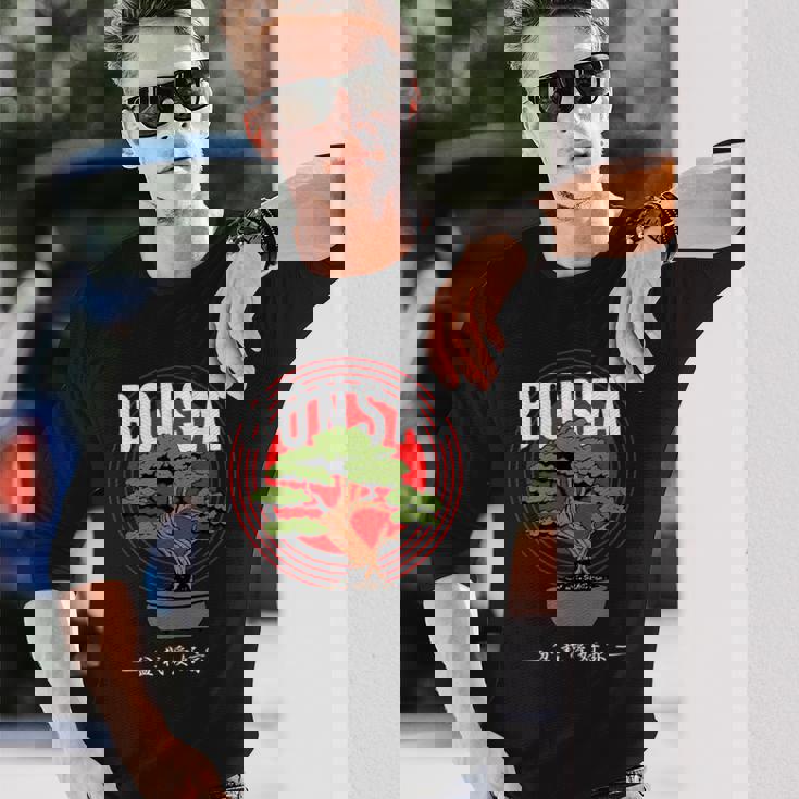 盆栽 盆栽家 盆栽愛好家 好き 趣味 Bonsai 海外 外国 外国人 お土産 日本文化 デザイン 長袖Tシャツ 彼への贈り物