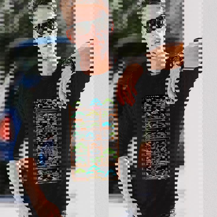 盆栽好きの棚盆栽 長袖Tシャツ 彼への贈り物