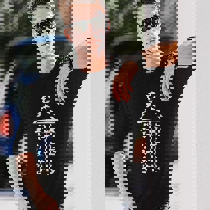 相合傘【だんな わたし】旦那 私 結婚 入籍 祝い 記念日 夫婦 お揃い ペアルック 可愛い ネタ 面白い おもしろ 長袖Tシャツ 彼への贈り物