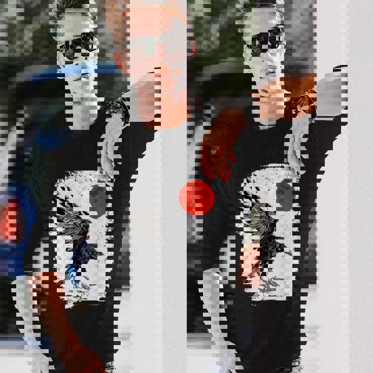 矢田の烏t 長袖Tシャツ 彼への贈り物