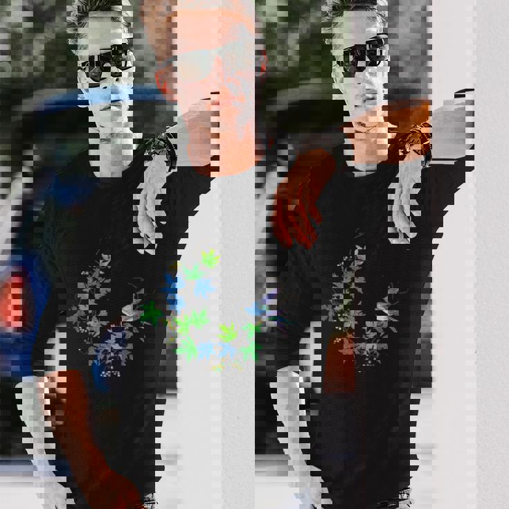 碧い楓 碧い鳥 長袖Tシャツ 彼への贈り物