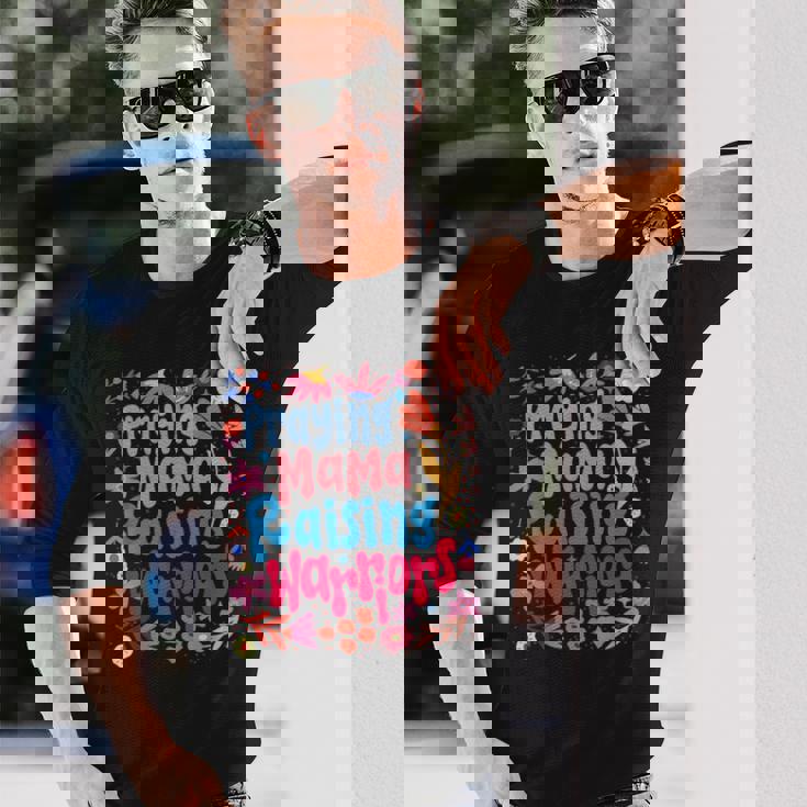 祈る母 育てる戦士 母の日 クリスチャンママ 長袖Tシャツ 彼への贈り物