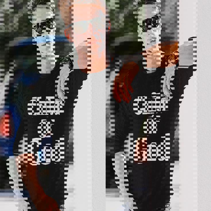 神の子 レトロ イエス 宗教 キリスト教 聖書 言葉 長袖Tシャツ 彼への贈り物