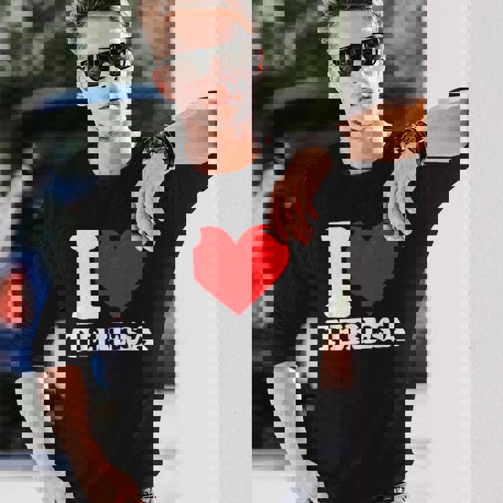 私はテレサが大好きです 長袖Tシャツ 彼への贈り物