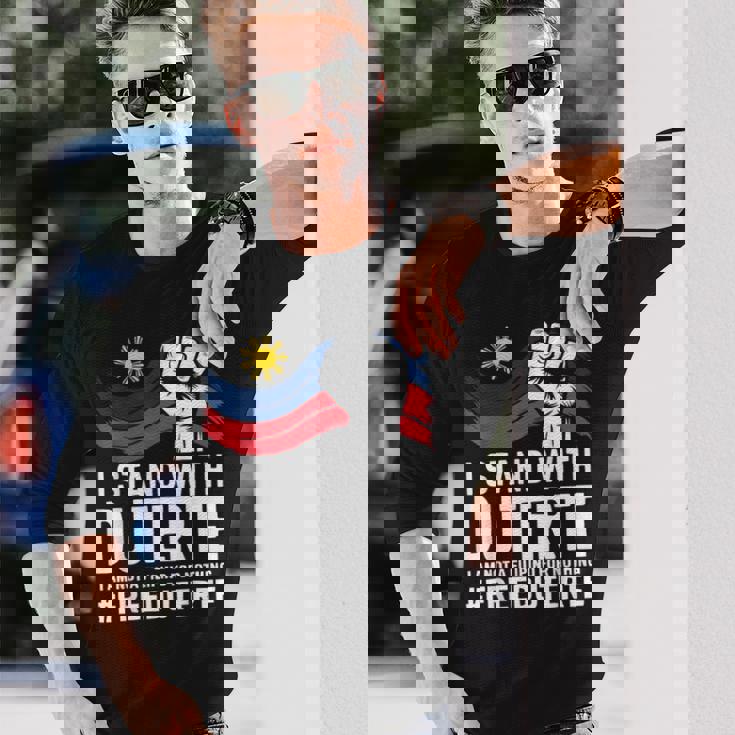 私はドゥテルテを支持します。私は何の理由もなくフィリピン人ではありません-無料prrd 長袖Tシャツ 彼への贈り物