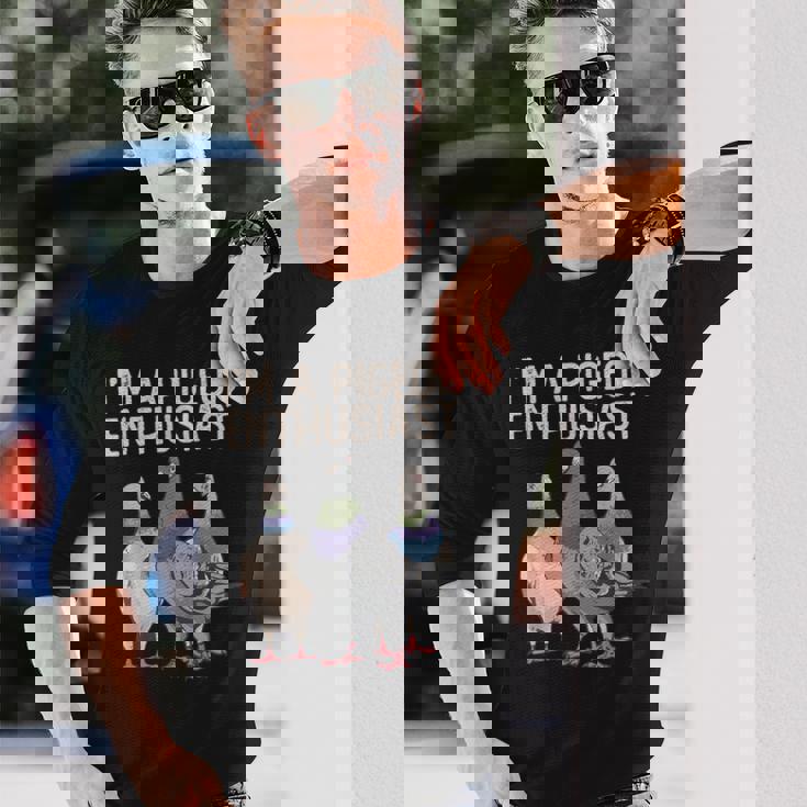 私はハト愛好家ですハト好き 長袖Tシャツ 彼への贈り物