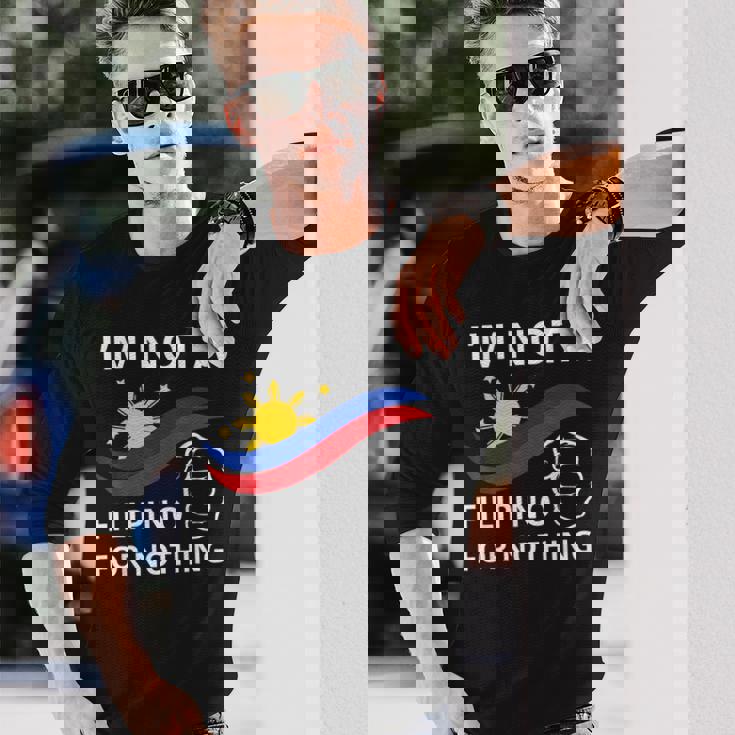 私は何の理由もなくフィリピン人ではありませんティーフリーdu30無料ドゥテルテ 長袖Tシャツ 彼への贈り物