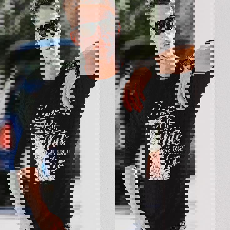 私は大きな雑種が大好きで、犬救助犬シェルターに嘘はつかない 長袖Tシャツ 彼への贈り物