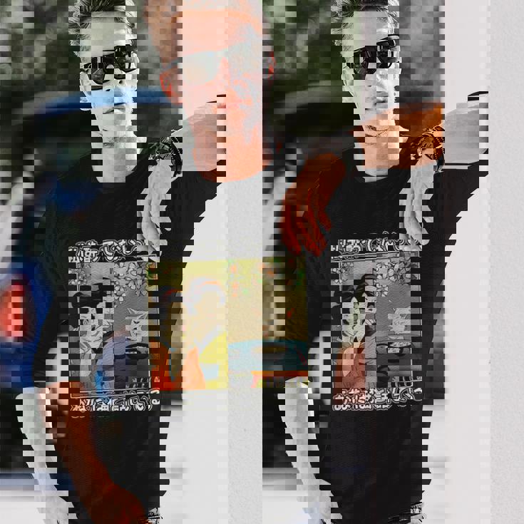 私は酔っていません あなたは猫と話しています 長袖Tシャツ 彼への贈り物