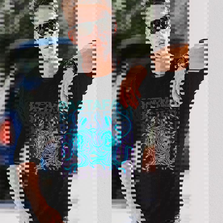 空飛ぶスパゲッティ モンスター パスタファリ パスタファリズム Fsm レトロ 長袖Tシャツ 彼への贈り物