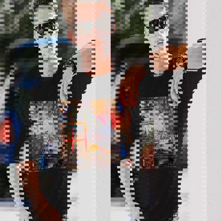 窓を通るパリ マルク・シャガール 長袖Tシャツ 彼への贈り物