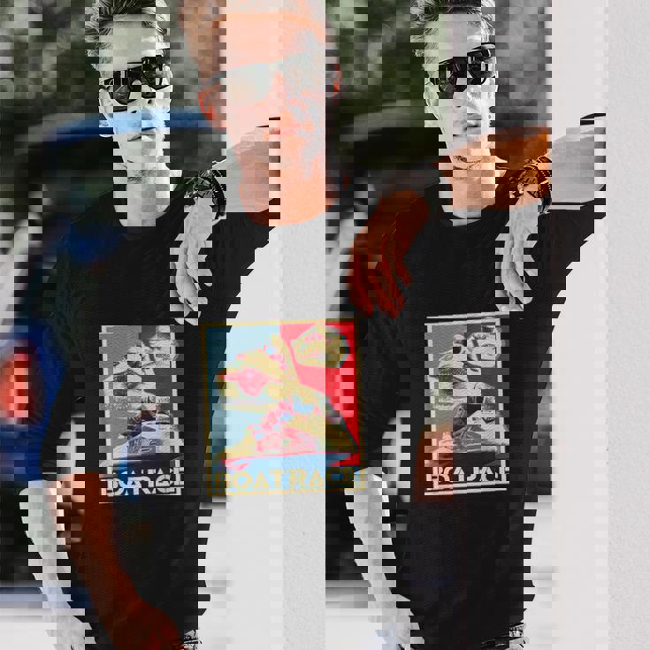 競艇 面白いtシャツ ボートレース メンズ おもしろ 面白 ネタ 面白グッズ 服 文字 文字入り 長袖Tシャツ 彼への贈り物