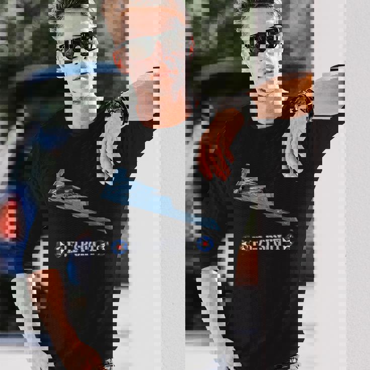 米軍機ステルス爆撃機b2スピリット 長袖Tシャツ 彼への贈り物