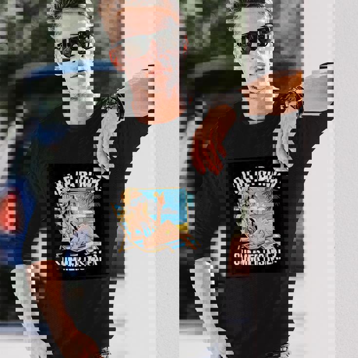 素敵な夏の言っているビーチモチーフ 長袖Tシャツ 彼への贈り物