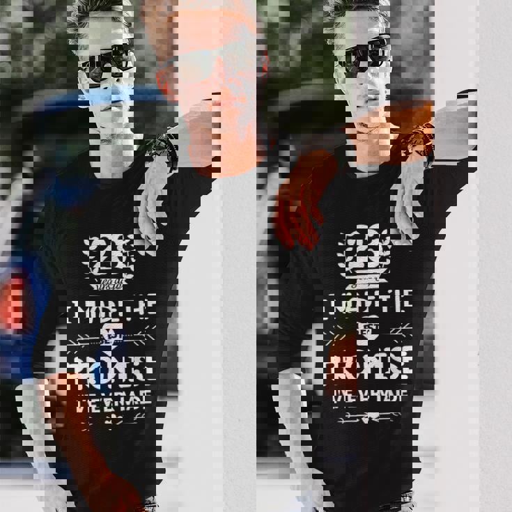 結婚23周年 結婚記念日 おもしろい 夫 妻 長袖Tシャツ 彼への贈り物