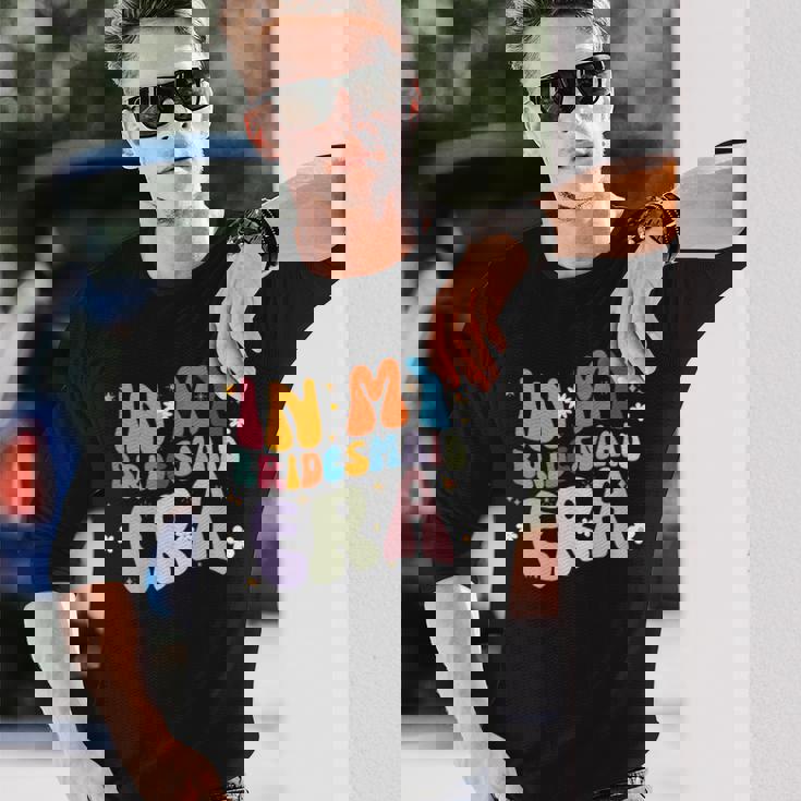 結婚式の日バチェロレッテパーティー面白い ブライドメイド時代 長袖Tシャツ 彼への贈り物