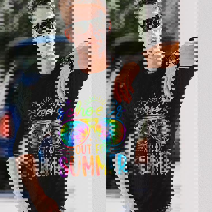 絞り染め 学校教師の夏最終日 長袖Tシャツ 彼への贈り物