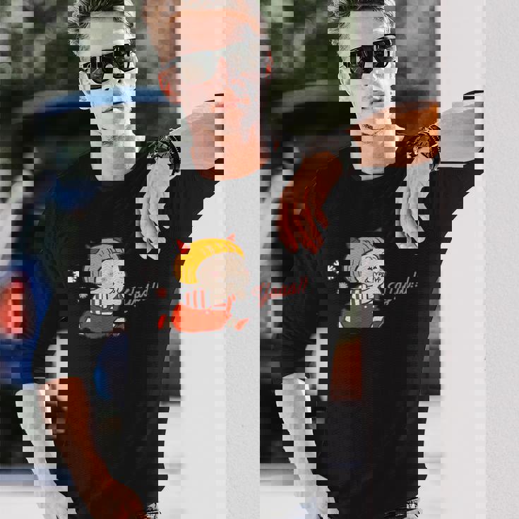 絵本・おにのこにこちゃん ③ 長袖Tシャツ 彼への贈り物