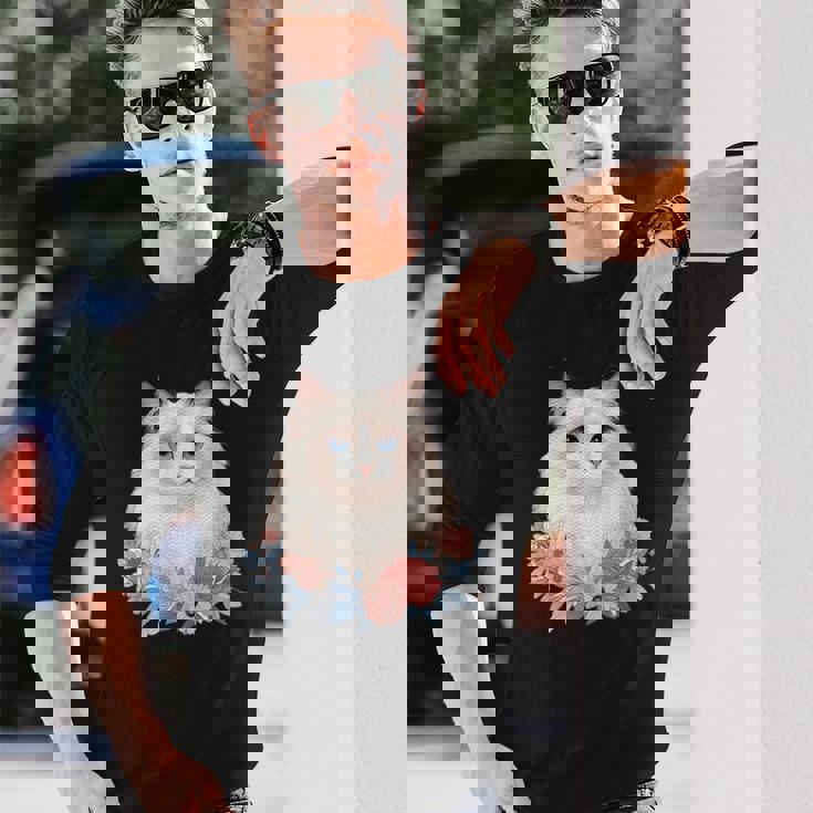 美しいラグドール猫 長袖Tシャツ 彼への贈り物