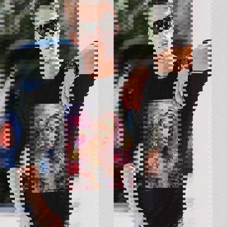 聖母、聖母マリア、聖母マリア、聖母 長袖Tシャツ 彼への贈り物