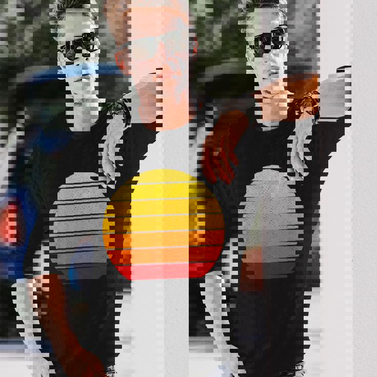 色の縞模様 長袖Tシャツ 彼への贈り物