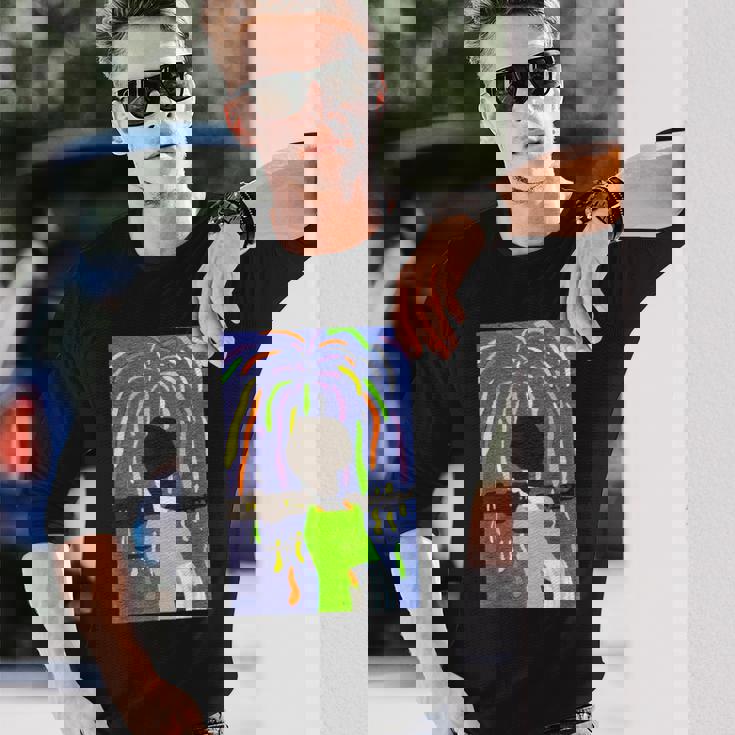 花火 竹久夢二 大正４年 １９１５年 作 長袖Tシャツ 彼への贈り物