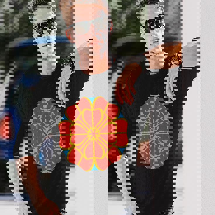 花笠花 琉球 沖縄 日本 琉球諸島 沖縄 長袖Tシャツ 彼への贈り物