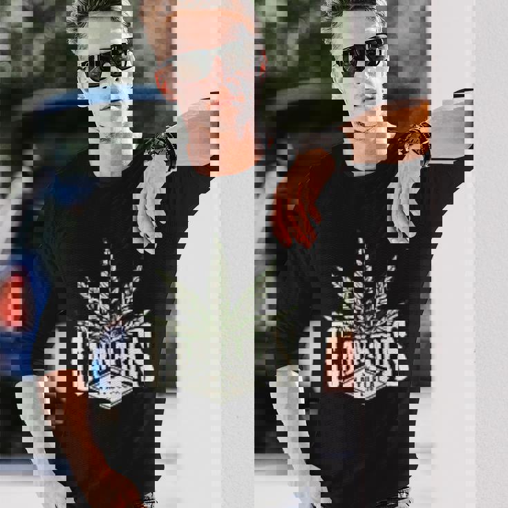 草 草 草 マリファナ Thc ポット 大麻 ナチュラル 4 長袖Tシャツ 彼への贈り物