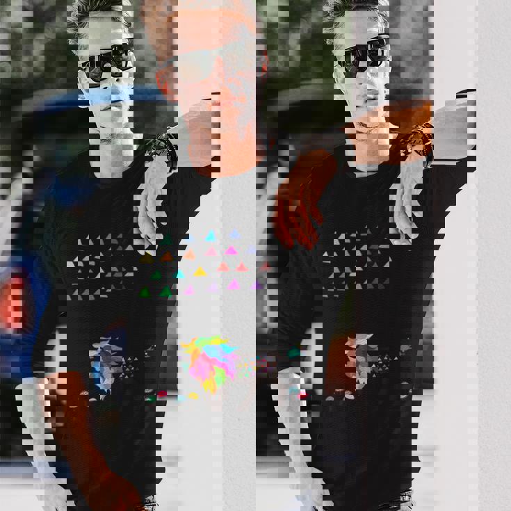 虹色のライオン 長袖Tシャツ 彼への贈り物