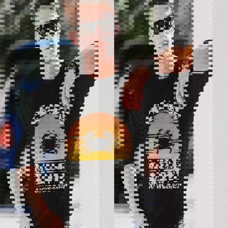 蟹は私を幸せにする カニ服 カニ 長袖Tシャツ 彼への贈り物