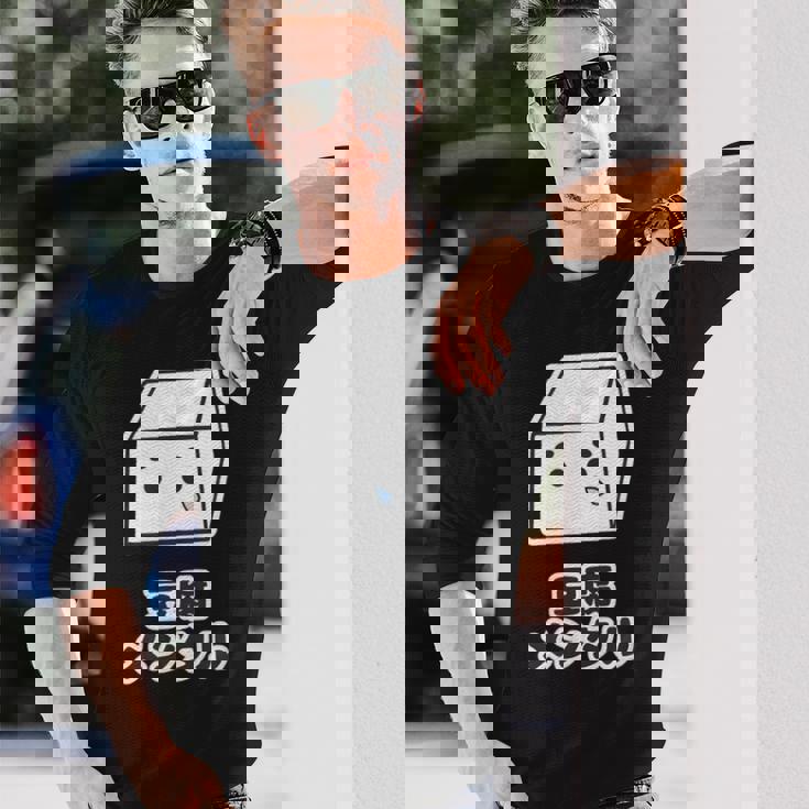 豆腐メンタル（とうふ）【変なデザイン屋さん】キャラクター ゆるくて かわいい 面白い イラスト 長袖Tシャツ 彼への贈り物