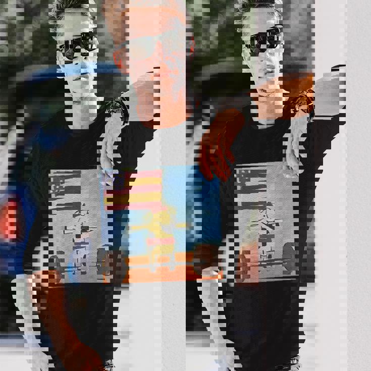 赤身ビーフ パティ赤身ビーフティー デッドリフティングビーフ 長袖Tシャツ 彼への贈り物