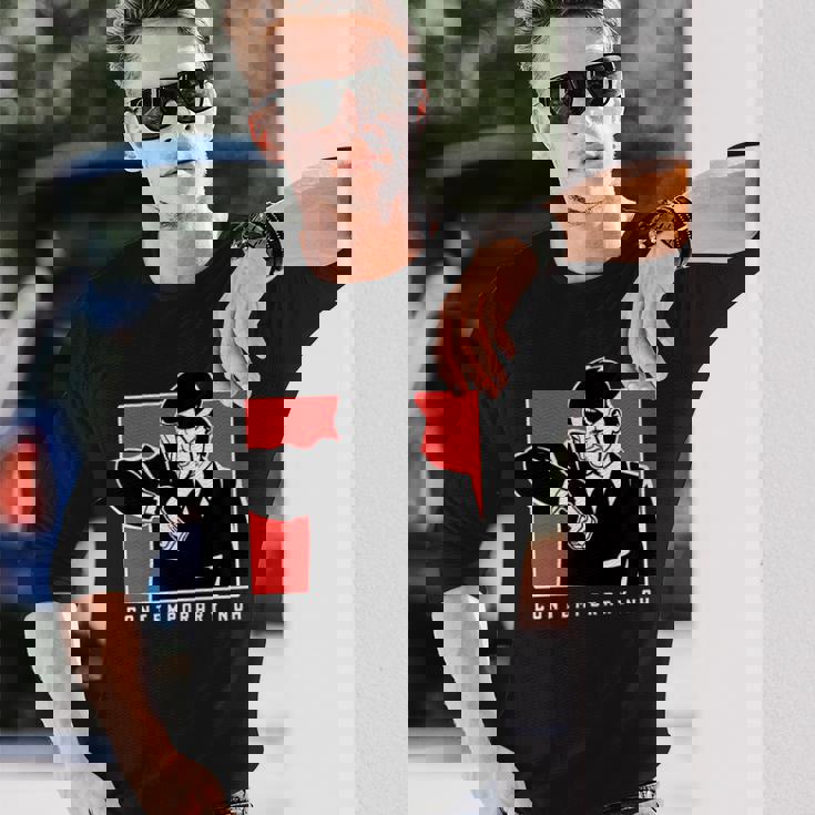 路上の能劇 伝統・現代美術 長袖Tシャツ 彼への贈り物