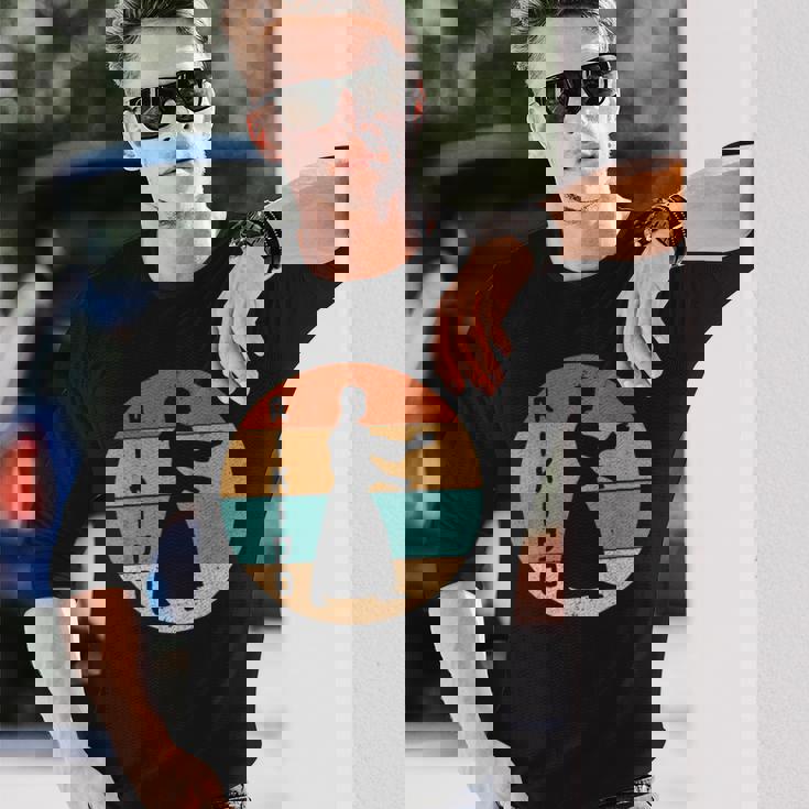 道場開業医のためのビンテージ合気道武道デザイン。 長袖Tシャツ 彼への贈り物