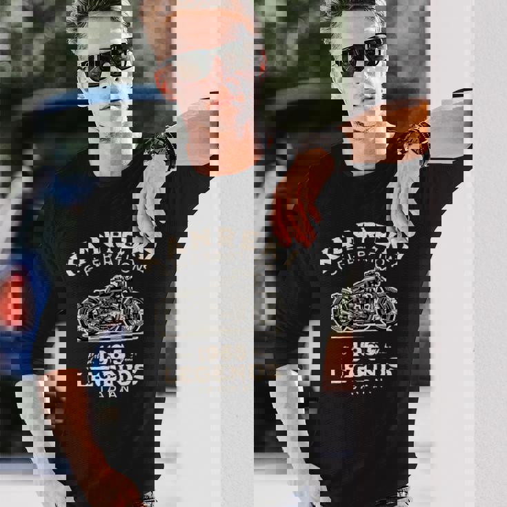 還暦祝い 1965年生まれのバイク好き 2025年60歳記念 かっこいい 長袖Tシャツ 彼への贈り物