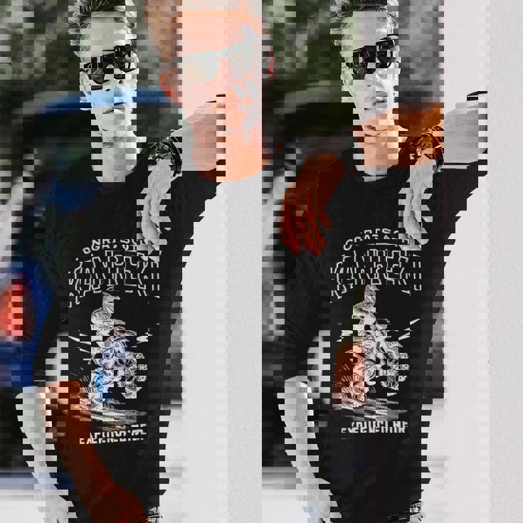 還暦祝い バイク好きな60歳の記念 お祝い オフロード、モトクロスバイク 長袖Tシャツ 彼への贈り物